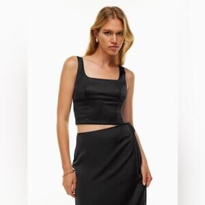 Aritzia Wilfred Shine Satin Bustier Tank Top